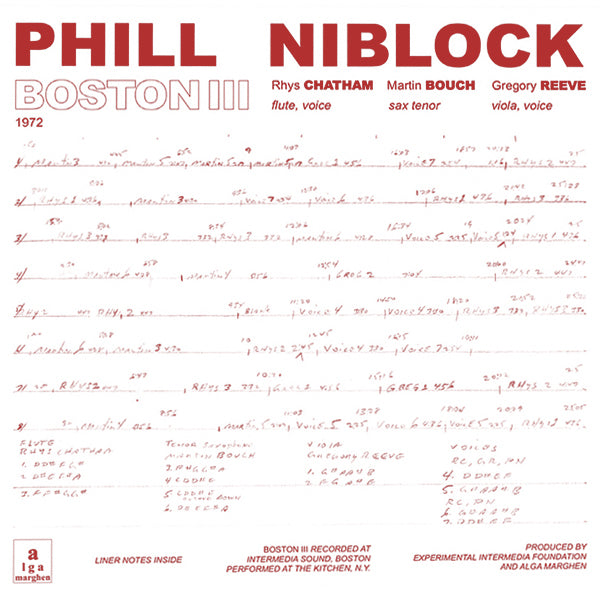 Phill Niblock - Boston Tenor Index LP