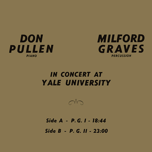 Milford Graves / Don Pullen - In Concert At Yale University LP
