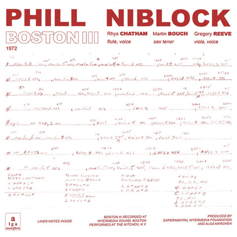 Phill Niblock - Boston Tenor Index LP