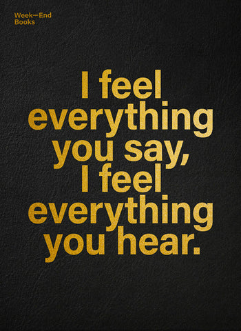 Various - I Feel Everything You Say, I Feel Everything You Hear Book