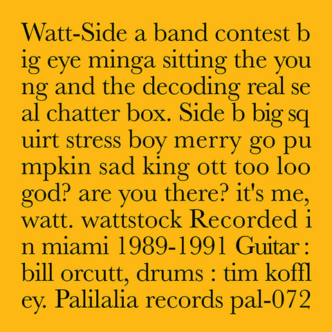 Watt - Recorded in Miami 1989-1991 LP