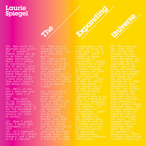 Laurie Spiegel - The Expanding Universe 3xLP